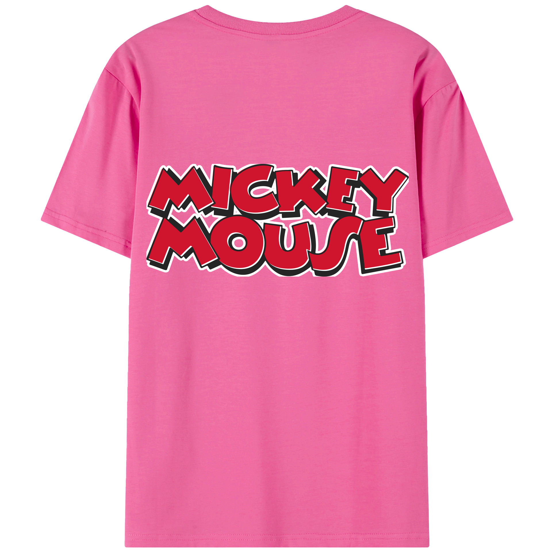 （画像用） ミッキーマウス Mickey Mouse レディース半袖Tシャツ(バックプリント)
